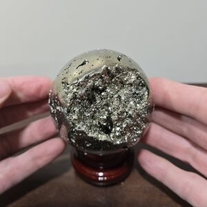 Pyrite Crystal Sphere #T 73 mm